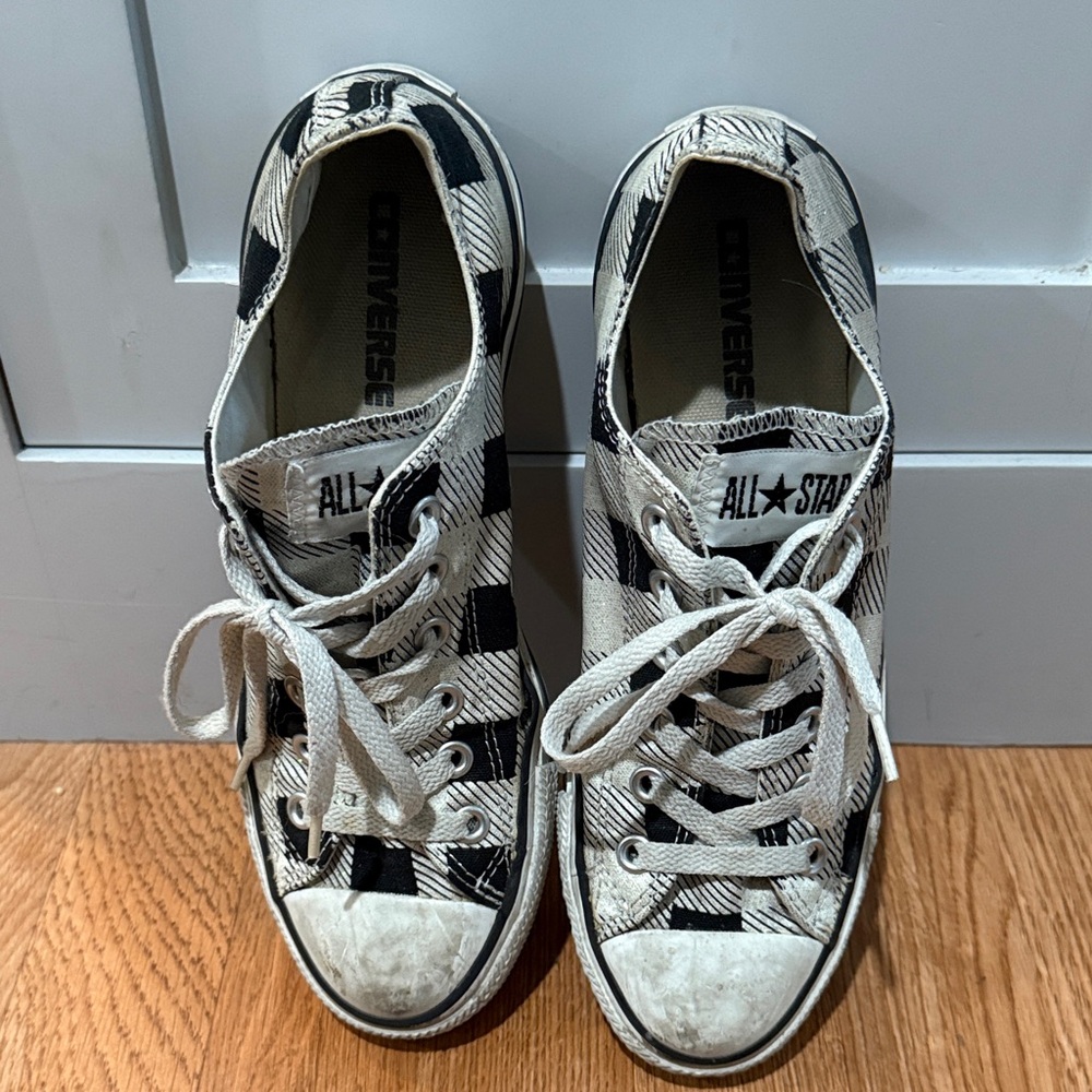 Converse Black and White Checkered Sneakers